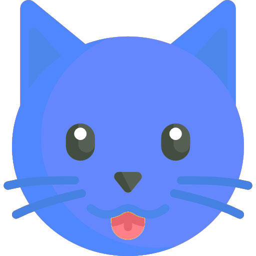 dibujo de gato azul